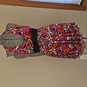 Floral Halter Dress - Pink and Orange